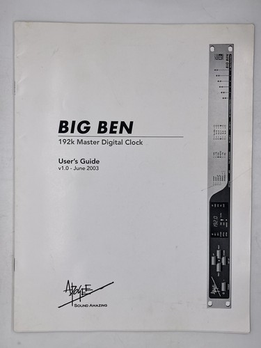 User guide for big - for, ben