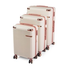 Premium Kofferset  ABS 3-teilig Doppelrollen Zahlenschloss Koffer Reisekoffer