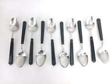 WMF 10x Suppenlöffel Besteck Cromargan Schwarzer Griff 
