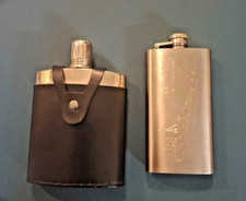 Flachmann 1xUth Offenbach echt Leder und 1x Edelstahl