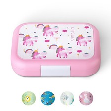 Lunchbox Kinder mit 4 Fächern - Brotdose spülmaschinengeeignet Vinsun