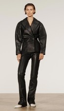 Zara Leder Blazer 100% Schafsleder schwarz Limited Edition Gr. S, Neu UVP 299€