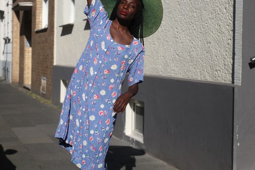 Vintage 90er jahre midi kleid - vintage,