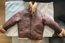 Noble House Echtleder Lammfelljacke Flieger Biker Style Unisex NEUWERTIG