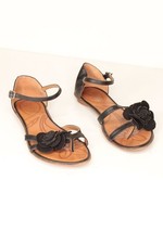 Street Super Shoes Damen Zehetrenner Schuhe Gr. 39 Schwrz Sandalen #SCH-44