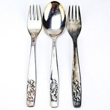 W. Seibel Kinderbesteck Versilbert Gänseliesel & Hirtenjunge 90er Silber-Auflage