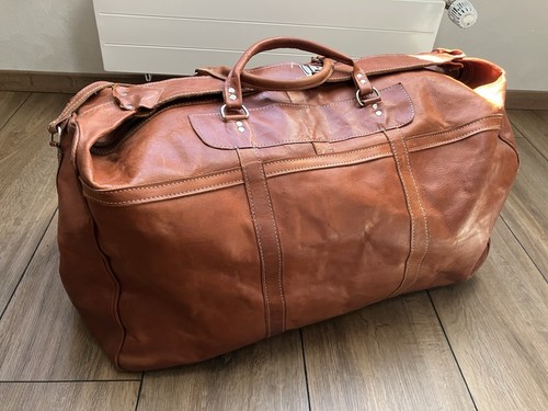 Weekender leder reisetasche - leder,