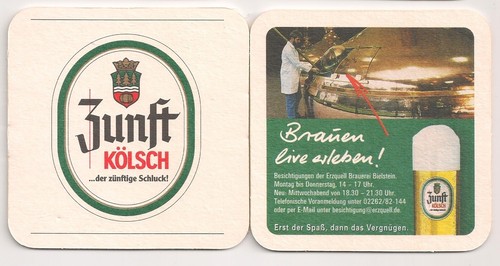 Zunft kölsch bierdeckel - zunft,