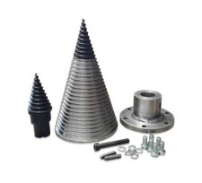 230mm Drillkegel Kegelspalter Holzspalter + Flansch für Rotator 4T 59,5 Aufnahme