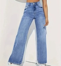 Damen Jeans Schlaghose Skinny Boyfriend Loose Stretch Denim High Waist Bootcut