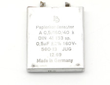 LB Papierkondensator A0,5/160/40 k 160V Hergestellt in Deutschland DIV10831