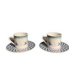 Espresso- oder Mokkatasse (2 x) mit Untere Dessina / Winterling Clivia -RAR-