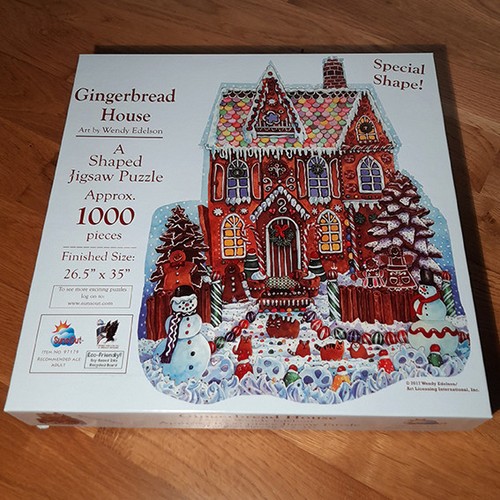 Puzzle gingerbread house - puzzle, ·