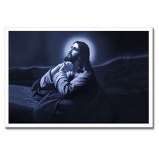 Gerahmt Poster Bilderrahmen Jesus Gebet in Gethsemane Nr. H8734_RARB
