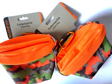 Majordog Futterbeutel camouflage orange mit Karabiner Schlaufe handlich MAR1000