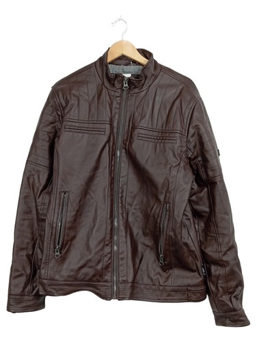 Indigo herren kunstlederjacke - indigo,