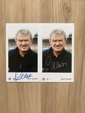 2x Sepp Maier Autogrammkarte Handsigniert!!!FC Bayern München-Legende!!!