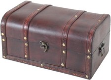 HMF Schatztruhe aus Holz Portugal Gr. M Schatzkiste Holztruhe Holzkiste Truhe