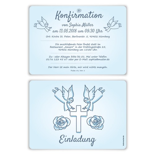 Konfirmation einladungskarten - konfirmation,