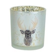 Windlicht Hirschmotiv Gold |