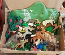 Playmobil Sammlung Figuren Pferde Fahrräder Landschaft Pflanzen Miniatur 