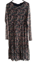 Kleid Gr. L, blau/geblümt von