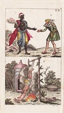 Indien Fakir Brahmanen costumes Tracht Kupferstich engraving Wilhelm 1800