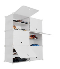 Steckregal Schuhregal für 24 Paar Schuhe DIY Schuhschrank Regal 6 Würfel weiß /2