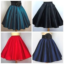 Tellerrock Petticoat-Rock Tanzrock 50er Rockabilly Karneval Damen rot schwarz