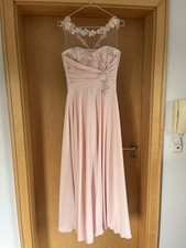 Abendkleid Partykleid Ballkleid Abiball Fest Party mit 3D-Blüten und Perlen