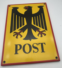 Original Emaille Schild Post