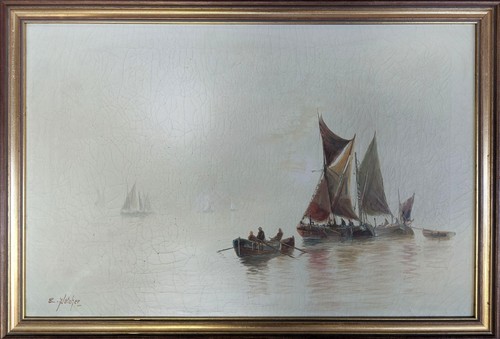Thames barges flusslandschaft - thames,