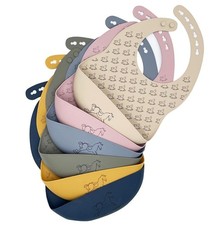 2 Stück Silikon Lätzchen mit