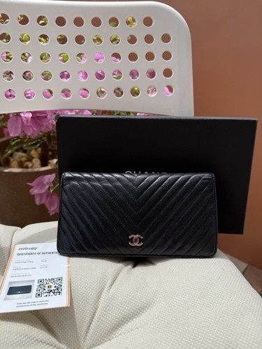 Chanel chevron long wallet - chanel,