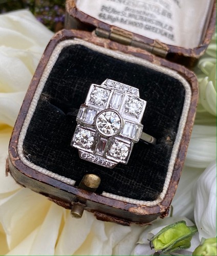Art deco diamant ring - art, 1,90ct