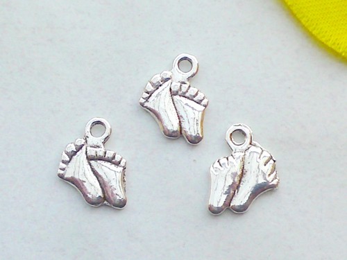 10x anhänger füße - 10x, 11x8mm