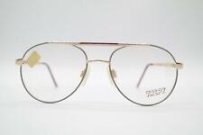 Vintage Talpy 50 Gold Grau Rotbraun oval Brille Brillengestell eyeglasses NOS
