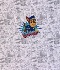 Stoff Sweat Panel Paw Patrol Chase Kinderstoff Nähen für Kinder Zeichentrick