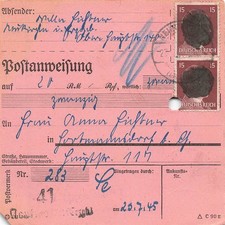 897159) SBZ Postanweisung mit