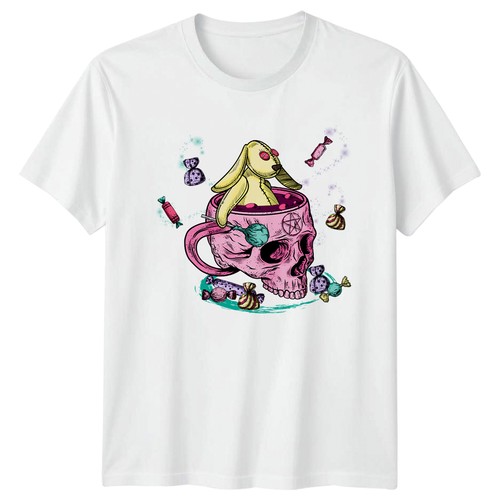 Kawaii goth bunny totenkopf - bunny,
