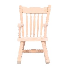 Holzschaukelstuhl 1:12 Puppenhaus Tischstuhlset