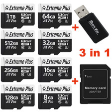 Micro SD Karte 1TB 512GB 256GB 128GB 64GB 32GB 16GB 8GB Speicherkarte Lesegerät
