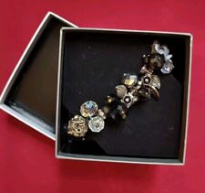 Loculi Armband Bettelarmband Modeschmuck Perlen Rosen Silber blau schwarz neu 