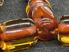 Tesbih Cubuk Malzeme kehribar. osmanli Torunu 9 mm X 11 mm harika Bal rengi.