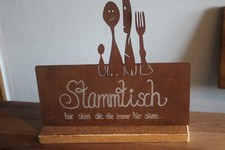 Metallschild "Stammtisch -