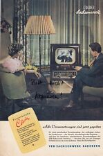 RADEBERG, Werbung 1954, VEB Sachsenwerk Radeberg RFT Fernsehtruhe Clivia