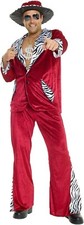 Rotes zuhälter kostüm - kostüm, herren