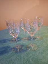 5 dessertweingläser transparent geschliffen