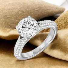 18 K Weißgold Diamant Ring