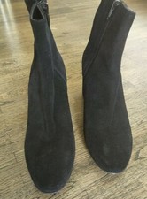 Schwarze Wildleder-Stiefeletten von Elena Iachi, Gr. 39